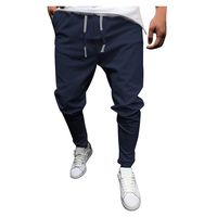 Men's Chino Jogger Pants Men's Cargo Pants Slim Fit Casual Jogger Pant Sweatpants Quick Dry Athletic Sweatpants Navy