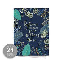 Believe You Can Note Cards / 24 Inspirational Notes and Envelopes / 24 Blank Cards