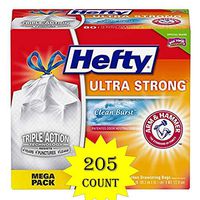 Hefty Ultra Strong Tall Kitchen Trash Bags - Clean Burst, 13 Gallon (205 Count Total, Clean Burst)
