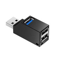 USB 3.0 Hub, Fanshu 3 Port Mini Portable Fast High Speed Bus Powered Data USB Hub Transfer, Splitter Box Adapter Expansion for PC Notebook Laptop Computer Mac Linux Windows