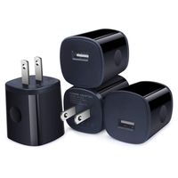 USB Charger, Wall Charger Plug, AndHot 4Pack 1A/5V Home Travel Single Port USB Power Adapter Charging Block Cube Box Compatible for iPhone Xs Max/XR/8/7/6 Plus, iPad, Samsung, LG, Moto, Android Phone