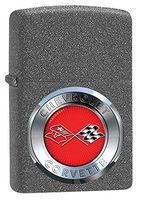 Zippo Lighter: Chevrolet Corvette Insignia - Iron Stone 79608