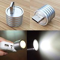 MeterMall Protable 2W Portable Mini USB LED Spotlight Lamp Mobile Power Flashlight
