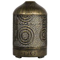 Pure Essential Oil Works Filigree LED Ultrasonic Aroma Diffuser, Diffuses Essential Oils with Cool Mist, Adjustable Mist Options, Auto Shut-Off & Seven LED Light Colors