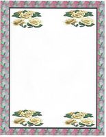 Ivory Rose Stationery Printer Paper 26 Sheets