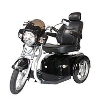 Drive Medical Maverick Executive Three Wheel Power Scooter with Seat, Black, 22"
