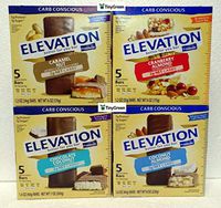 Elevation by Millville Protein Bars Carb Conscious 4 Variety Flavors Bundle (Pack of Four)