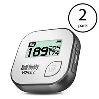 Golf Buddy Voice 2 Talking GPS Range Finder Rechargeable Clip-On, Grey (2 Pack)