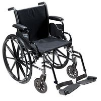 Drive Medical 18" Cruiser lll, Flip Back Detachable Full Arms, Swing-Away Footrest, Black, 18"