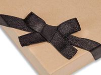 Satin Stretch Wide Loop Elastic Pre-Tied Bow - 8" Loop - Black