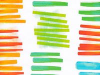 WATERCOLOR RAINBOW 24"x417'Gift Wrap Half Ream Roll (1 unit, 1 pack per unit.)