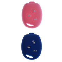Dolity 2X Dark Blue+Pink Car Shell Key Housing Case Fob Conversion Kit for Ford Fiesta