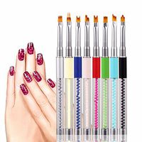Nair Art Pen,Putars Protable 8Pcs UV Gel Acrylic Liner Painting Nail Art Tips Design Polish Brush Pen Set