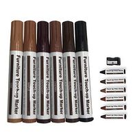 Gereton Wood Grain Color Repair Markers Pen Furniture Repair Markers Kit Wrapped Wax Sticks for Furniture Floor Scratch