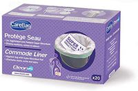 Carebag Commode Liners with Super Absorbent Pad, 360 Liners- Fits Any Standard Bedside Commode Bucket or Commode Pail – Disposable Commode Liners for an Adult Commode Chair