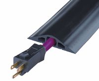 Powerback RFD3-10 Durable Rubber Center channel Duct Protector, Black, 10' Length