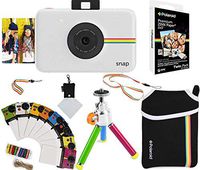 Polaroid Snap Instant Print Camera Gift Bundle + Zink Paper (30 Sheets) + 8x8 Cloth Scrapbook + Pouch + 6 Edged Scissors + 100 Sticker Border Frames + Color Gel Pens + Frames + Accessories