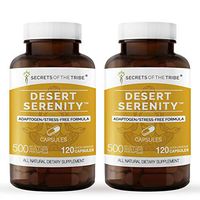 Secrets Of The Tribe - Desert Serenity, Adaptogen/Stress-Free Formula, Herbal Supplement Blend (2x120 Capsules)