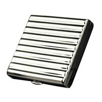 NACHEN Pure Copper Metal Cigarette Case Holder for Regular Cigarettes Holds 20 Cigarettes,Silver