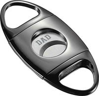 Personalized Visol Darth High Polish Gunmetal Cigar Cutter - Fathers Day with Dad Engraving