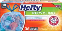 Hefty Recycling Bags, Blue, 30 Gallon, 36 Count