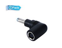 Iwlikey 7.4x5.0mm to 4.5x3.0mm Right Angle 90-Degree Power Adapter Connector Converter K0Q39AA for Hp Pavilion Envy Elitebook Probook Spectre Compaq Presario Dongle Barrel [1 Pack]