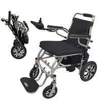 Lightweight Premium Intelligent Power Wheelchairs for Adults, Folding Portable Electric Aluminum Power Chair Silla de Ruedas Electrica, More Secure & Stable Safe Motorized Scooter Senior