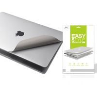 Premium 5-in-1 Full Body Skin Decals and Screen Protector for MacBook Pro 15 inch With Touch Bar( Model Number: A1707/A1990, 2016/2017/2018), 3M Full-Cover Protector Vinyl Decal Skin--Silver