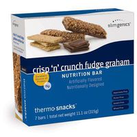 SlimGenics Thermo-Snacks ® |10g Protein - Alleviate Cravings, Increase Energy and Mental Focus, Enhance Weight Loss Results - Kosher Certified, 150 Calories - 7 Bars | Crunch Fudge