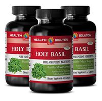 Calm Down and Focus - HOLY Basil - Basil kit - 3 Bottle 180 Capsules