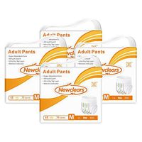 Newclears Incontinence Underwear for Women Men, Disposable Adult Diapers Absorbent Pull Ups Maximum Absorbency for Disability Postnatal Patient Bedridden Care, 10 Count/Pack, 4 Pack, M