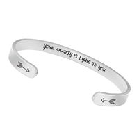 BTYSUN Inspirational Bracelets for Women Birthday Gifts for Women Girls Men Motivational Cuff Bangle Friendship Personalized Mantra Jewelry Come Gift Box ...
