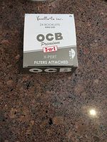 Ocb Premium Rolling Papers King Size X-Pert W/ Tips 32 Leaves Unflavored Pack Of 24