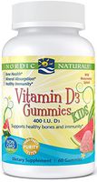 Nordic Naturals Vitamin D3 Gummies - Chewable Vitamin D Gummy For Kids, 400 IU of Vitamin D Supports Immune System, Mood, Sleep and More, Watermelon Flavor, 60 Count