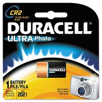 Duracell DLCR2BPK Ultra High Power Lithium Battery, CR2, 3V, 1/EA