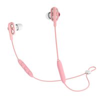 Bluetooth Headphones, Mijiaer Dual Drivers Wireless in-Ear Earbuds 8 Hours Playback Earphones, Built-in Microphone, Sport Waterproof Headphones Compatible with iOS, Android (Rose Gold)