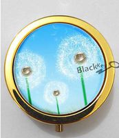 BlackKey Beautiful Dandelion Seed 3-Compartment Decorative Pocket Gift Box Case Organizer for Pill, Color 2 -1578