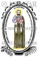 St Barnabas Patron Saint of Encouragement 4"x6" Set of 6 Linen Postcards
