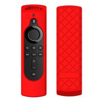 Lovewe Silicone Case Protective Cover Skin for Amazon Fire TV Stick 4K - 4 Colors | Protective, Durable, Washable | Easy to Apply, Remove, and Change Styles (Red)