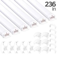 236 Inch Soft PVC Cord Raceway Kit, Declu - Cable Deco Plus, Flexible Channel for Easy Cutting and Install, On-Wall Organizer to Cover and Hide Tv Wire (Large, White Tube (White Connector))