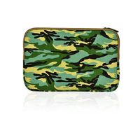 TOP CASE Light Blue Camouflage Canvas Fabric Laptop Sleeve Bag Case Cover Compatible with Most 12-Inch Laptop/MacBook 12" / Ultrabook with TOP CASE Mouse Pad
