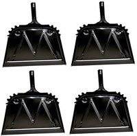 Impact Products 4216-90 16" Black Metal Dust Pan - Quantity 4