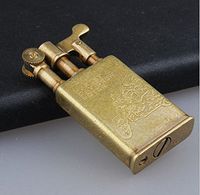 Youfeel High-Grade Copper Trench Lighter, Wheel Kerosene Lighter Vintage Fine Copper Windproof Creative Personality Brass Lighter for Collection/Decorative/Gift/Presen