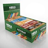 Heka Good Foods Keto Bars, Variety Pack, 1-2g Net Carb, 10-11g Protein, Low Sugar, Grain & Gluten Free, 20 Count
