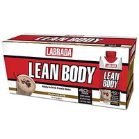 Lean Body Ready-to-Drink Chocolate Protein Shake, 40g Protein, Whey Blend, 0 Sugar, Gluten Free, 22 Vitamins & Minerals, (Recyclable Carton & Lid - Pack of 12)  LABRADA