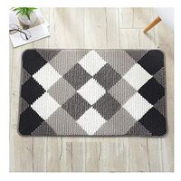 GHHZZQ 2 Pieces Bathtub Mat Non-Slip Strong Water Absorption Superfine Fiber Bathroom Rugs Foot Pad, 8 Colors, 1.2 cm Thick, 4 Sizes, (Color : Gray, Size : 60x90cm)