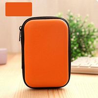 Refaxi Cases & Covers Rigid EVA Storage for In-Ear Earphones Orange Zipper