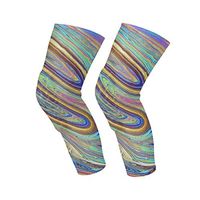 Knee Sleeve Rainbow Colored Full Leg Brace Compression Long Sleeves Pads Socks for Meniscus Tear, Arthritis, Running, Workout, Basketball, Sports, Men and Women 1 Pair
