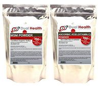 (5 lb) Bag of Each Ascorbic Acid Vitamin C & MSM Methylsulfonylmethane Powder Combo