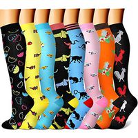 Copper Compression Socks (8 Pairs) 15-20 mmHg is BEST Graduated Athletic & Medical for Men & Women Running Travel Nurses Pregnant - Boost Performance, Blood Circulation & Recovery (S/M,Multicolour 09)